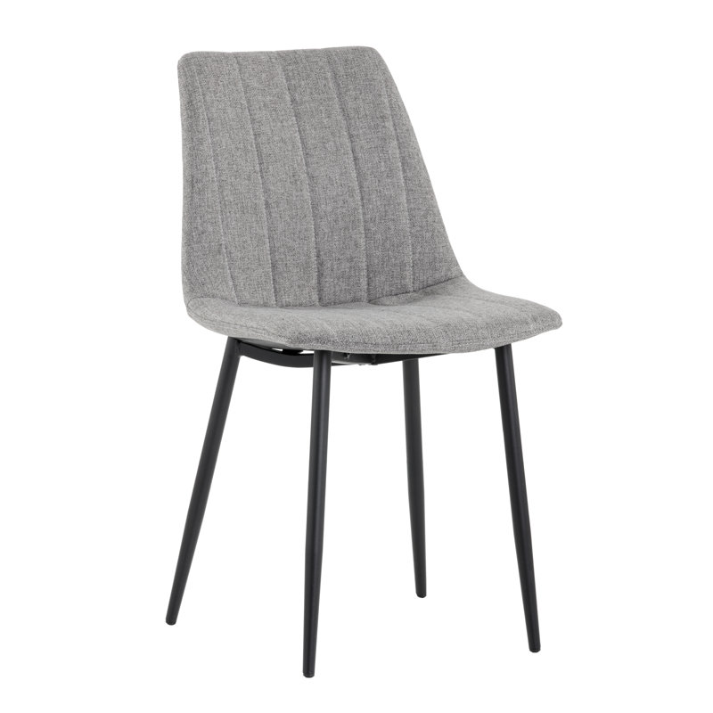 Upholstered Dining Chair, Gray, Black