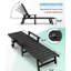 Chaise longue d'extérieur toutes saisons à 5 positions avec 2 positions, facile à installer, avec accoudoirs larges et porte-gobelets rotatifs et roues à roulement lisse pour piscine / bord de piscine / plage / terrasse / patio / arrière-cour, noir (ensemble de 2) ))-444776979