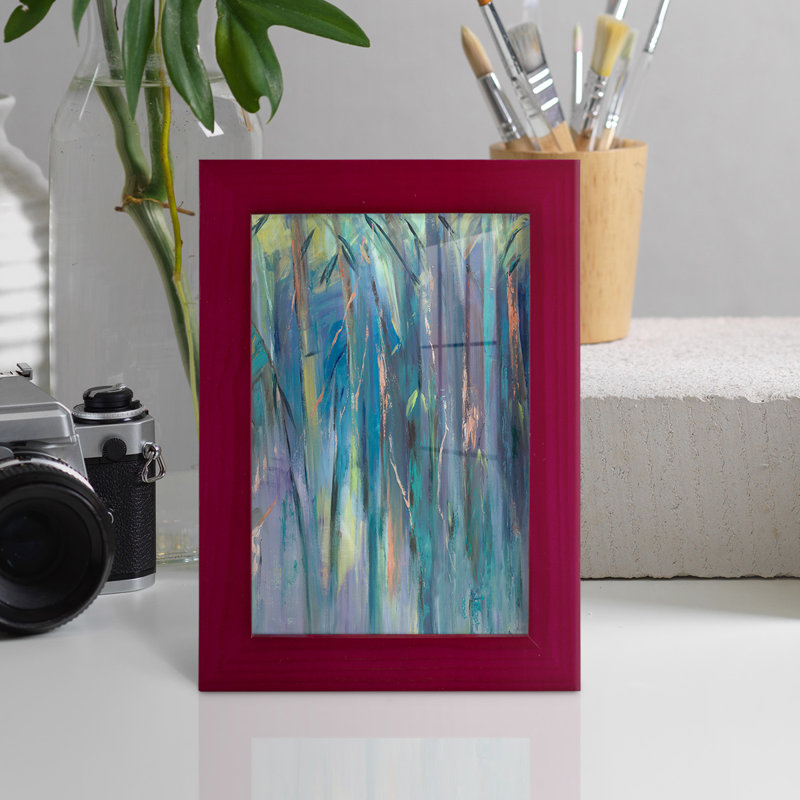 «Pastel Jungle Spectrum II», reproduction de cadre photo simple, H 7 po x l 5 po x P 1 po, Rouge