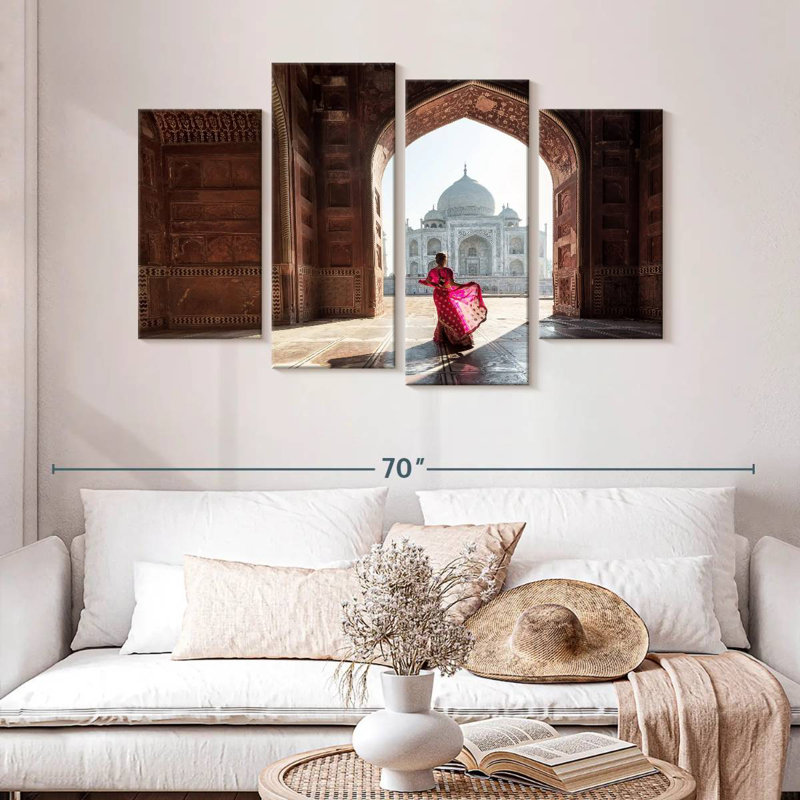 Marchelle, femme du Taj Mahal, H 32 po x l 52 po