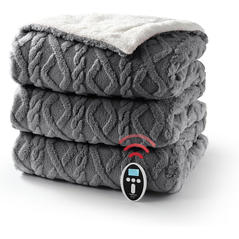 Jeté chauffant, couverture chauffante en sherpa chauffant