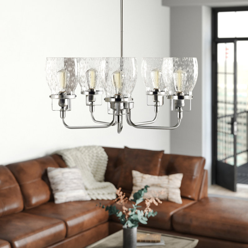 Lustre à cinq lumières Belton de Génération Lighting , Nickel brossé