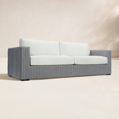 Capri 92.5'' Wide Aluminum Loveseat with Cushions