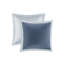 Édredon 8 pièces pour très grand lit, bleu, 2 taies décoratives, 1 très grande literie lavable à la machine, courtepointe, oreiller, rembourrage carré-121259680