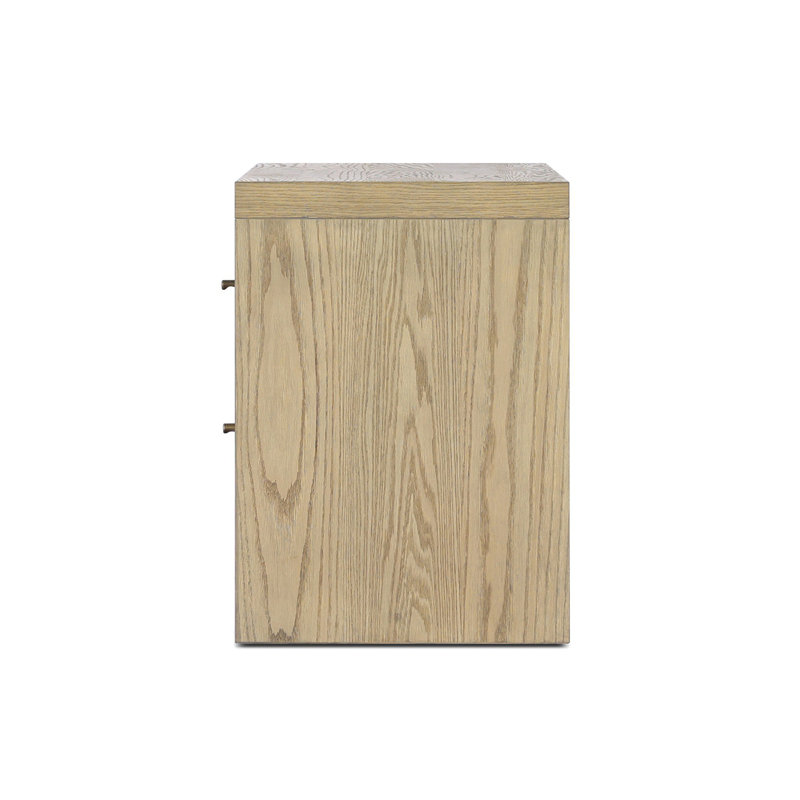 Torrington Charging Nightstand-Umber Oak, Sandy Oak