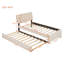 Lit plateforme tapissier simple avec lit gigogne Teddy-1215276520