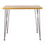 Table d'extérieur en bois - avec finition et support de bar industriel rustique en fer pour une utilisation durable