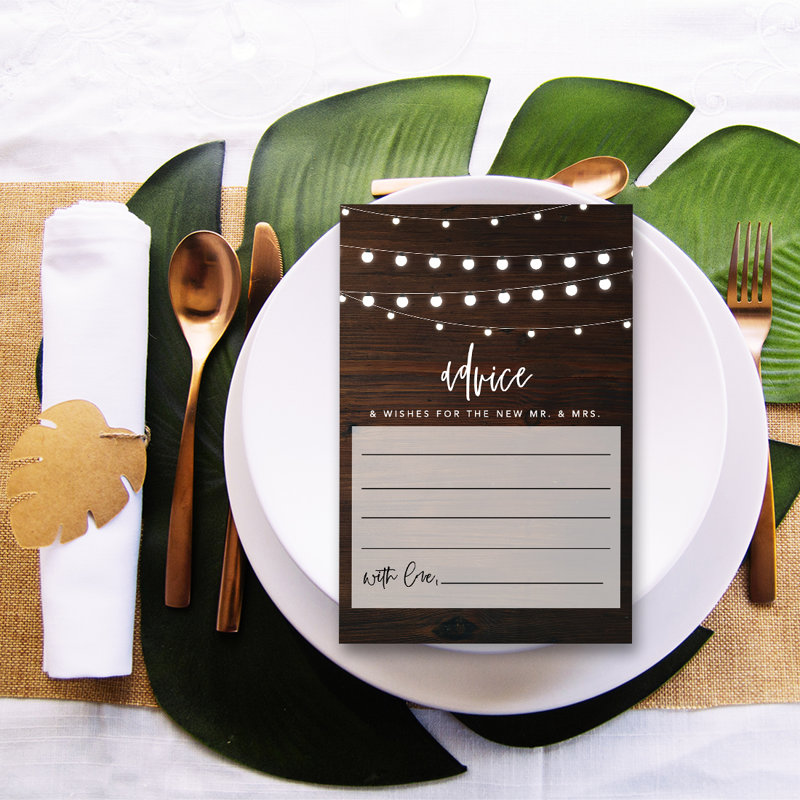 Guirlande de mariage en bois rustique, livre d'or