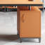 Bureau en cuir de selle, bureau simple / bureau d'ordinateur-207258320-207258321