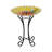 Solar Bee Floral Bird Bath