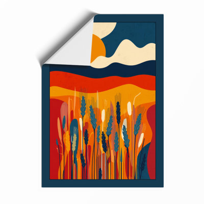 Desert Grassland Sunrise Minimalist - Print
