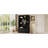 77.5-Inch Tall All-in-One Entryway Hall Tree with Bench, Arched Farmhouse Design, Jet Black MDF