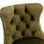 Siège pivotant 360 °, revêtu de velours, dossier, olive, 2 pour la maison et la cuisine de pub de 2, pivotant, hauteur 25 - 33 pouces, îlot olive