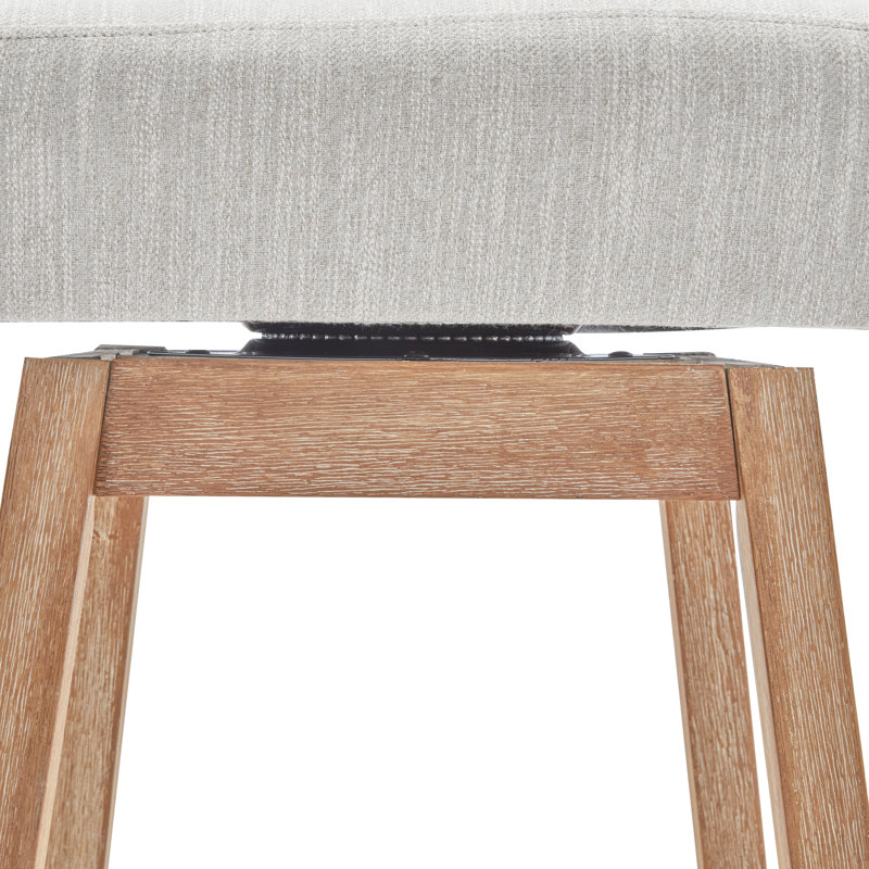 Ensemble de 2 tabourets de comptoir pivotants 33,25 pouces, rembourrés avec structure en bois d'hévéa massif, dossier, repose-pieds pour bar et cuisine