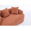 Causeuse à compression, canapé courbé de style moderne avec 3 coussins décoratifs