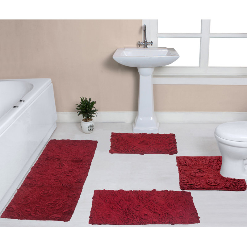 Ensemble de tapis de bain Schoenberger, Rouge