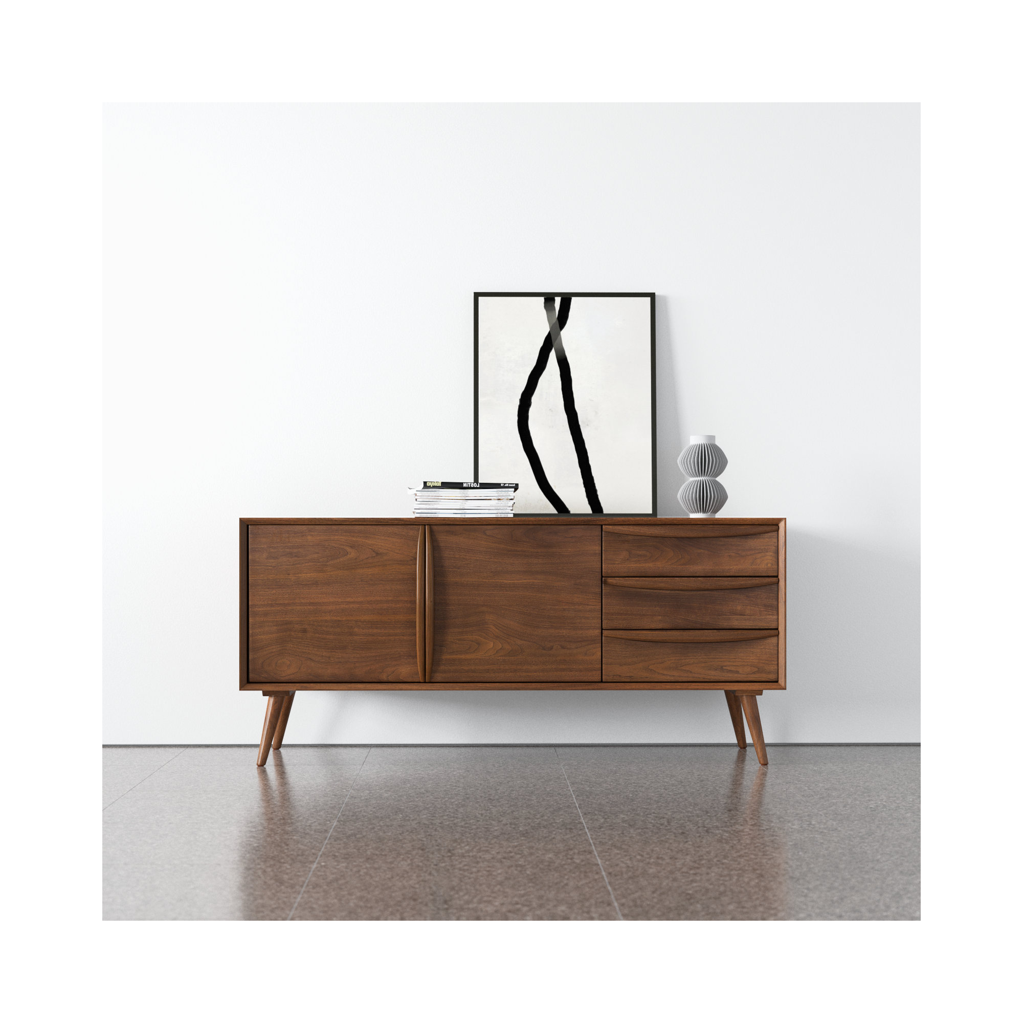 Cura 71" Walnut Sideboard