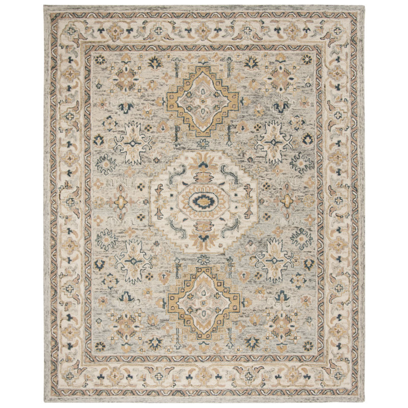 Vahakn Hand Tufted Wool Oriental Rug, Rectangle 2'3" x 5'