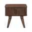 Table de bout avec rangement 1pc, finition noyer, meubles de salon modernes