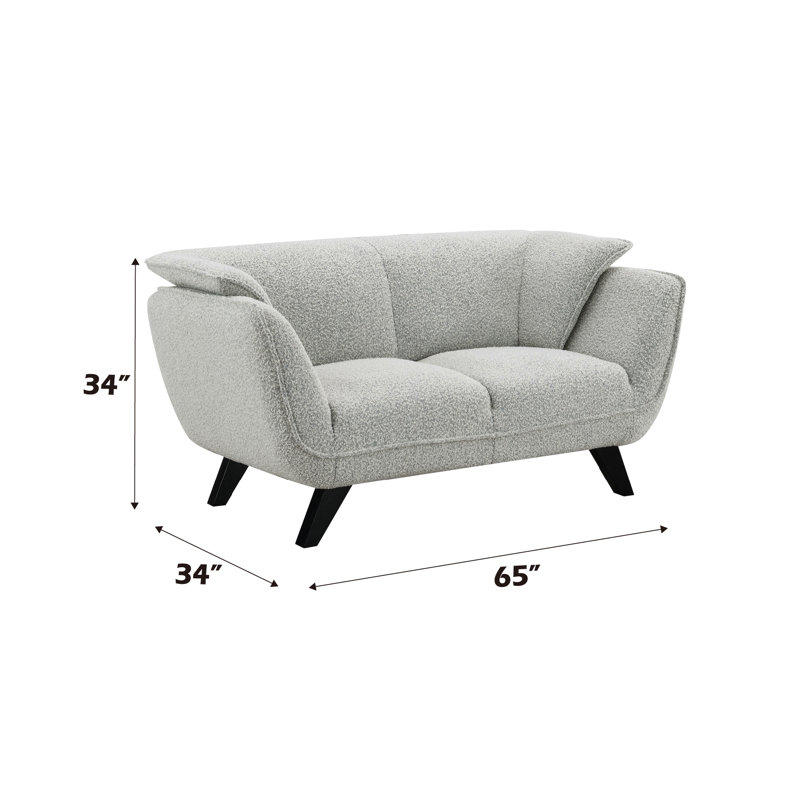 Causeuse Boucle gris clair, Boucle gris