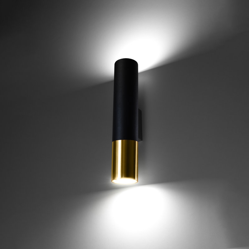 Alira Flush Mounted Sconce, Black/Gold