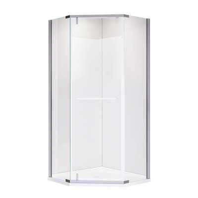Pivot Shower Door, With 1/4" (6MM) Tempered Glass For Bathroom Shower Door 36*36*72 INCH(NO INCLUDED Neo-Angle Shower Base )