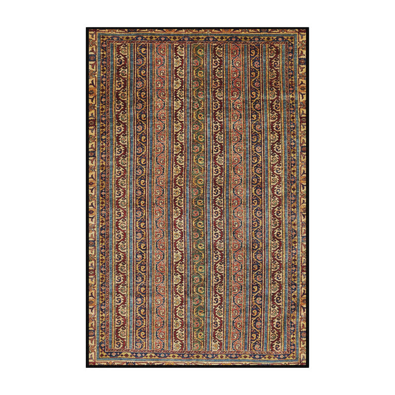 Tapis décoratif multicolore à motif abstrait, Rectangle 3 pi x 5 pi