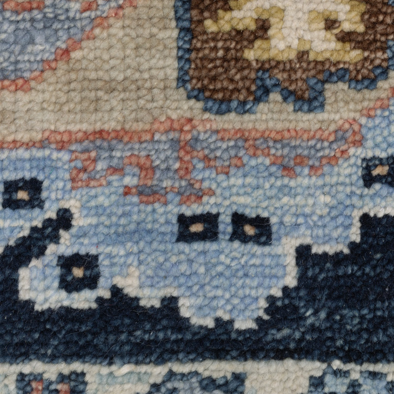 Gowen Traditional Oriental Navy/ Multi Area Rug, Rectangle 9' x 11'12"