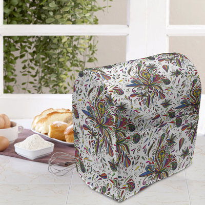 East Urban Home Light Gray/Red Stand Mixer Cover -  F1F6C883A119493691DF0E3C97236F71