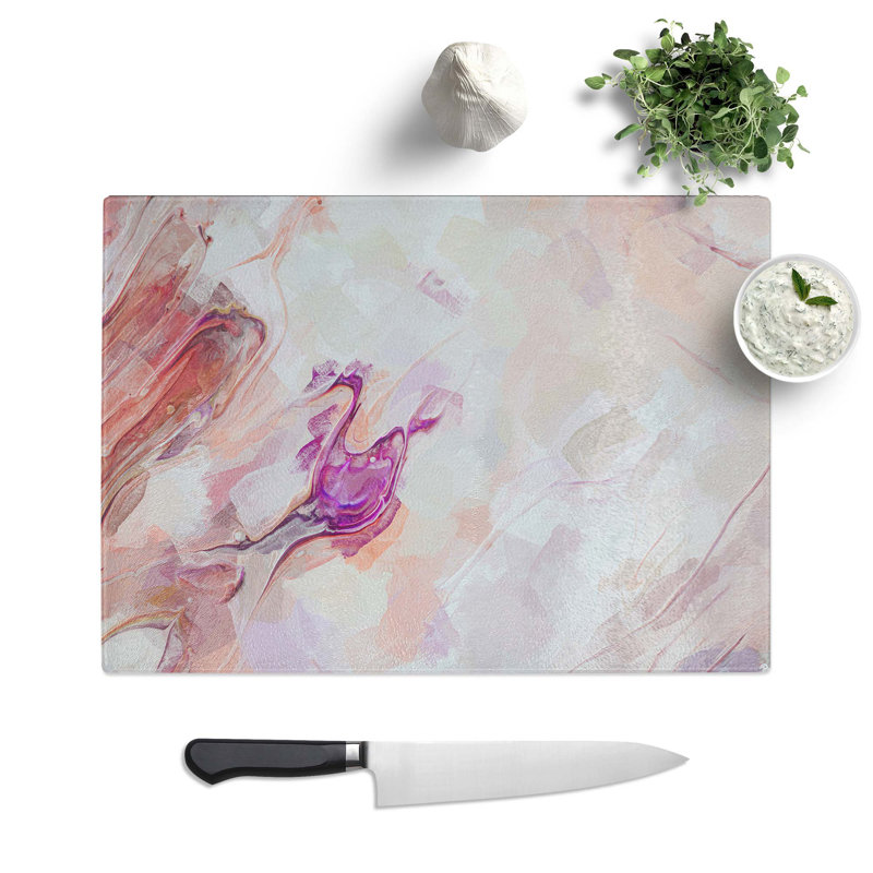 Tempered Glass The Rebel in Abstract Chopping Board, 28.5 cm W x 20 cm L