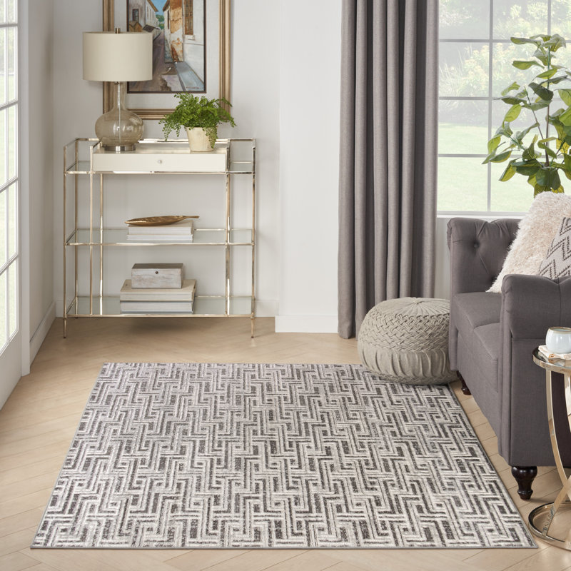 Ermie Geometric Indoor Rug, Rectangle 3'11" x 5'11"