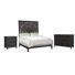 Ensemble de chambre à coucher en bois massif 3 pièces Mazlum King