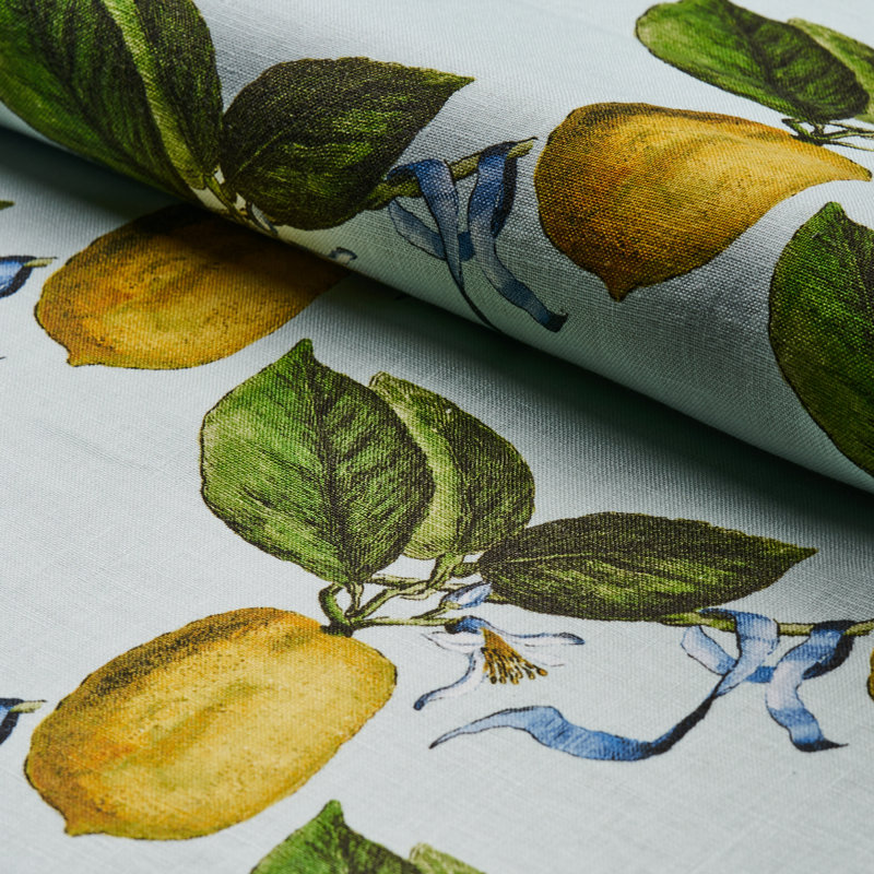 Schumacher x Johnson Hartig Le Citron Fabric, Sky