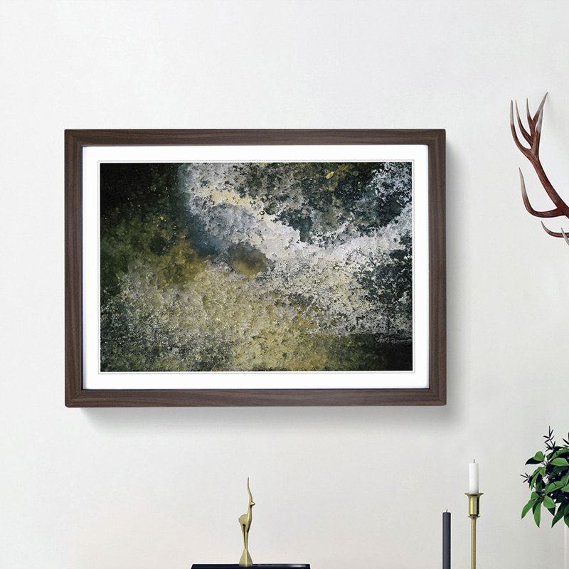 Revolution in Abstract - Picture Frame Painting Print, 62cm H x 87cm W x 2cm D, Walnut Framed