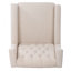 Fauteuil inclinable manuel à oreilles avec dossier haut et garniture cloutée-1763493463