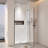 3236"W X 72"H Left And Right Opening Universal Pivot Shower Door, Open Outside, With 1/4" And 5/16" Tempered Glass And Matted Black Finish-124947144
