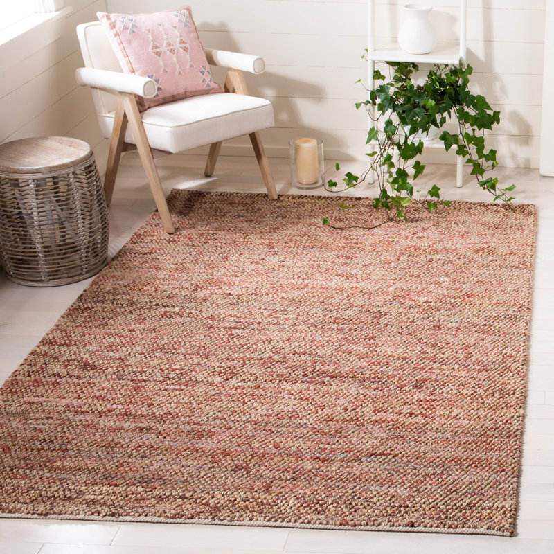Ellmarie Hand Woven Jute/Wool Rug in Brown, Rectangle 4' x 6'