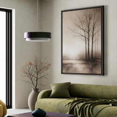 Framed Canvas Wall Art - Vintage Abstract Wall Prints for Bedroom - 16"x24"