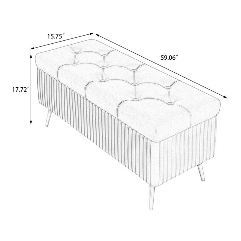 Banc rembourré brun clair, Marron clair