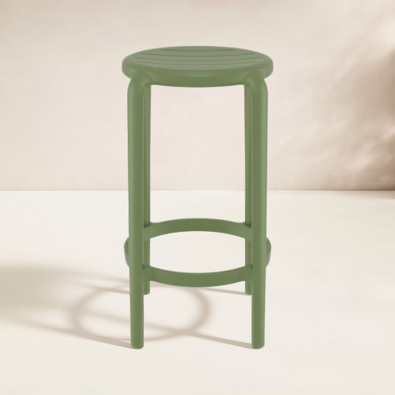 Tabouret de bar Awan, Vert olive, Très grand (siège d'une hauteur de 29,75 po)