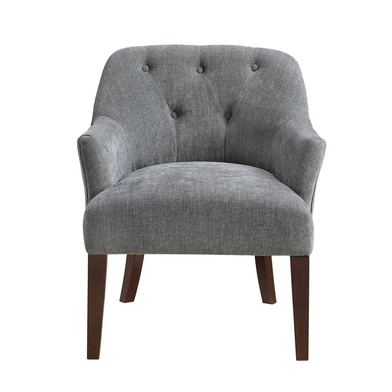 Fauteuil rembourré en tissu 1pc, Gris anthracite