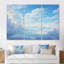 «Aqua Pastel Clouds Lansdcape IV», ensemble d'art sur toile-667070460-667070458