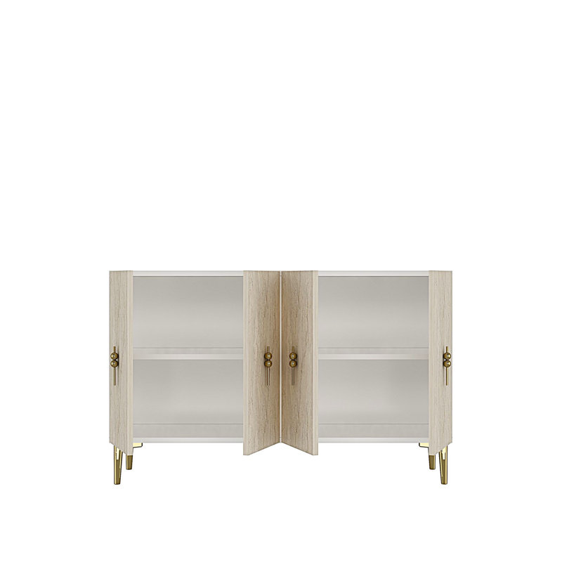 Console, Light Gray/Gold