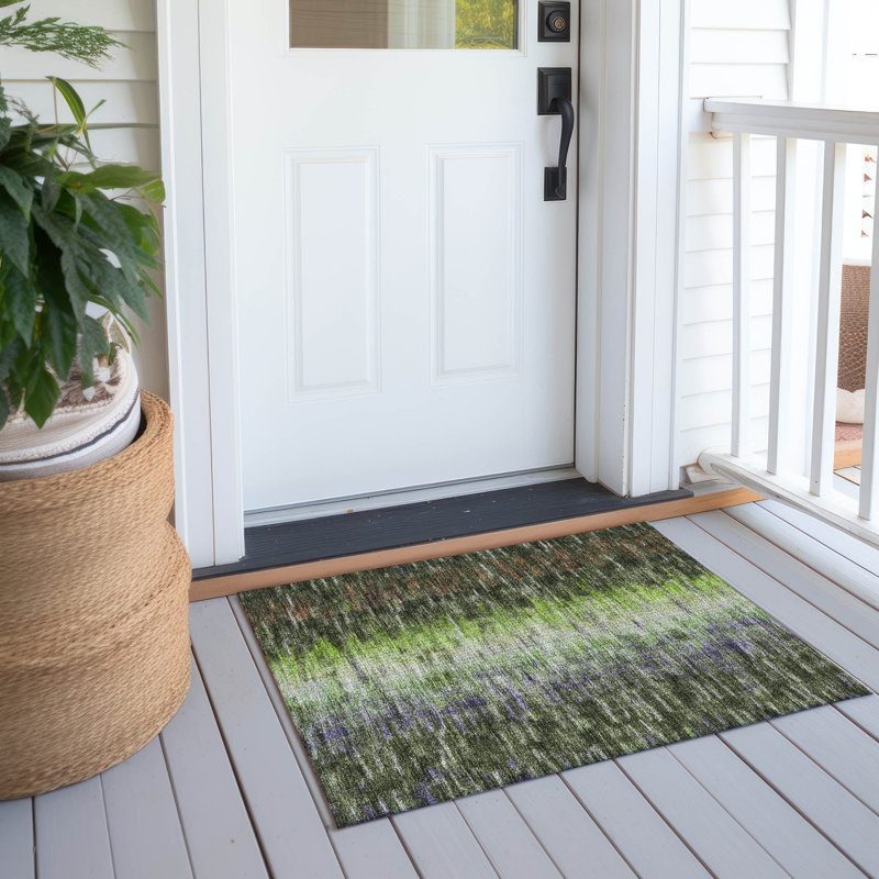 Machine Washable Indoor/Outdoor Bingel ACN2318 Casual Rug, Rectangle 1'8" x 2'6"