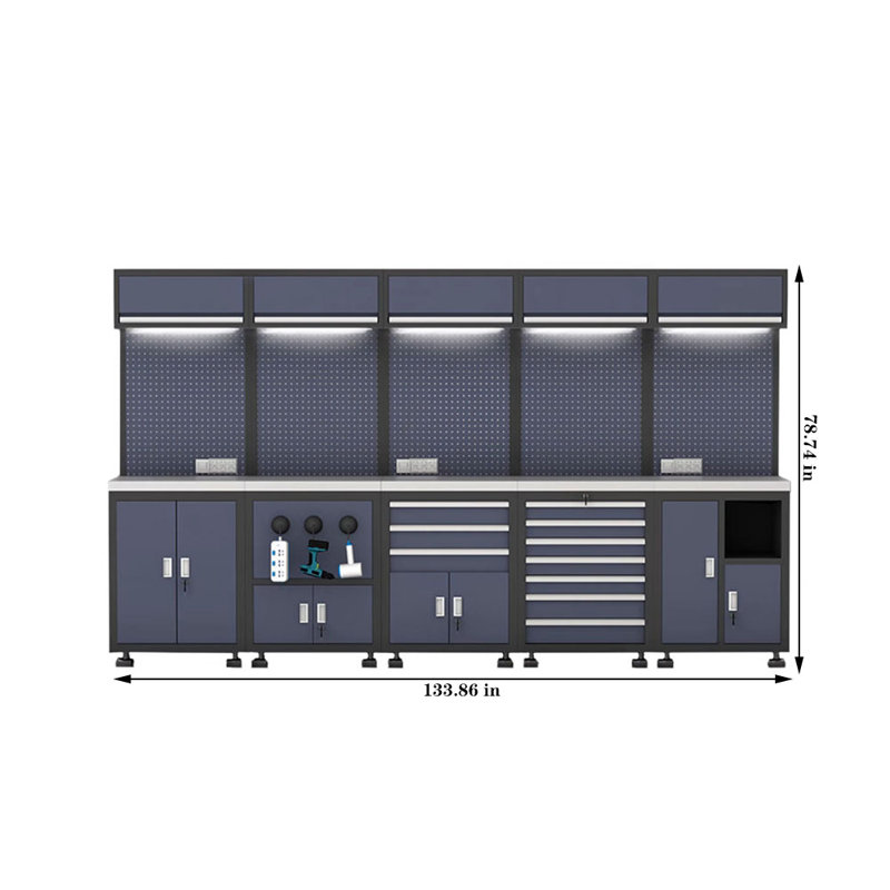 Système de rangement complet pour garage atelier