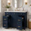 Meuble-lavabo double de 91 cm avec lavabo, armoire de rangement autoportante avec portes et tiroirs-1665317214