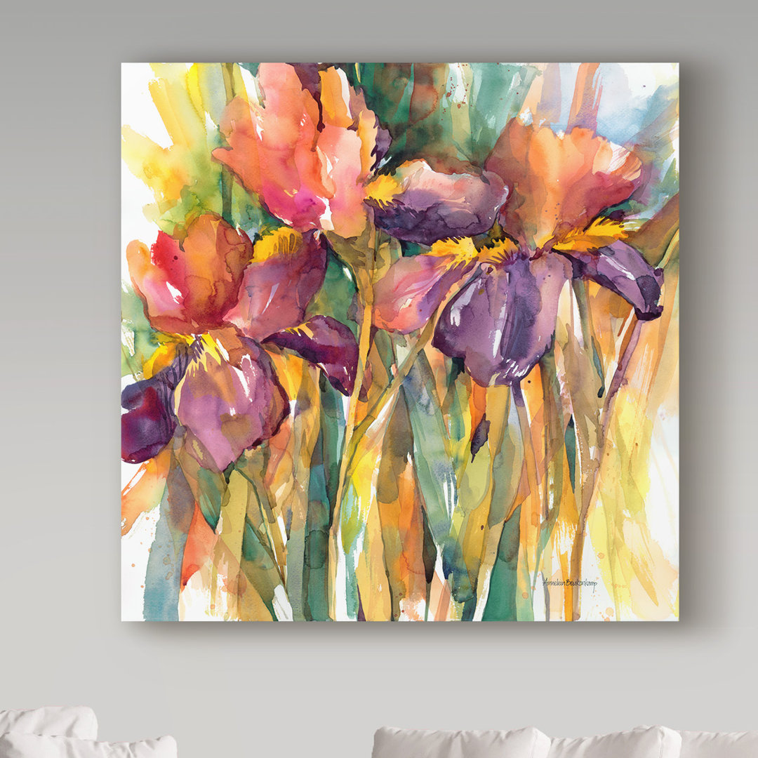 Annelein Beukenkamp " Together Purple Red " by Annelein Beukenkamp Painting Print Trademark Fine Art 