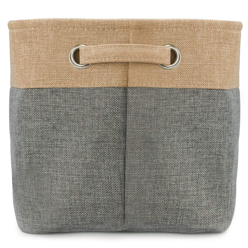 Fabric Cubby Organizer with Handles 1 Pack, Gray