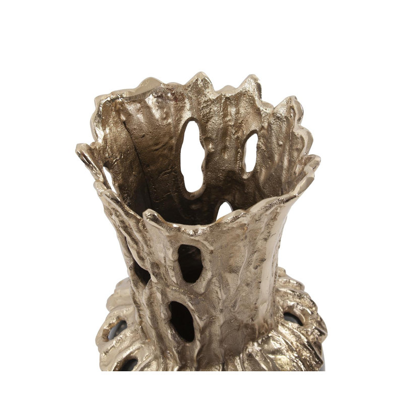 Zetian Novelty Aluminum and Iron Floor Vase,  50" H x 12" W x 12" D