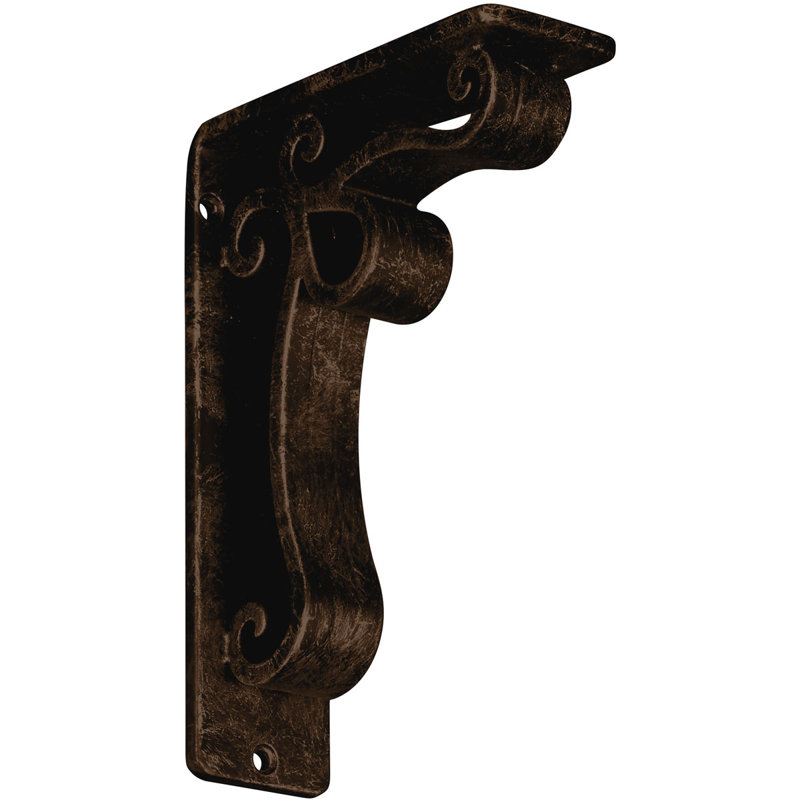 Support en fer forgé Orleans, Bronze vieilli, H 8 po x l 2 po x P 5,5 po